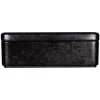 Assiette plate rectangulaire noir porcelaine 24x8 cm Fractal - RAK Hot