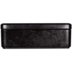 Assiette plate rectangulaire noir porcelaine 24x8 cm Fractal - RAK Hot