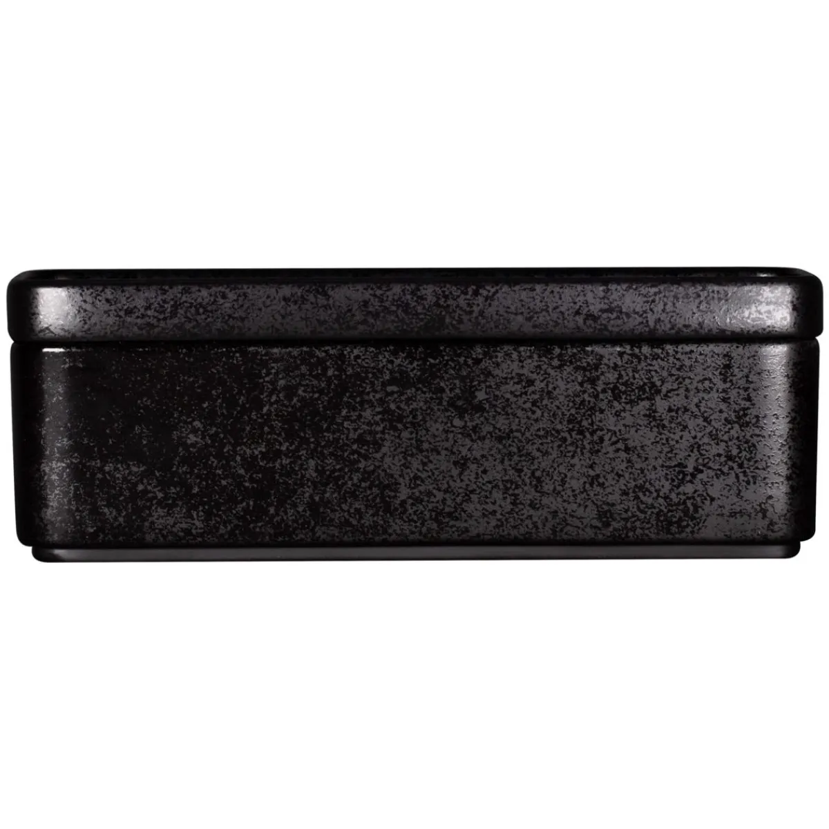 Assiette plate rectangulaire noir porcelaine 24x8 cm Fractal - RAK Hot