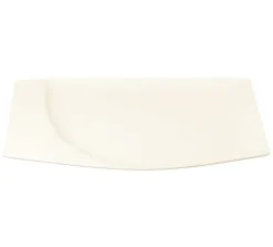 Assiette plate rectangulaire ivoire porcelaine vitrifiée 19,9x12,8 cm Mazza - RAK Online