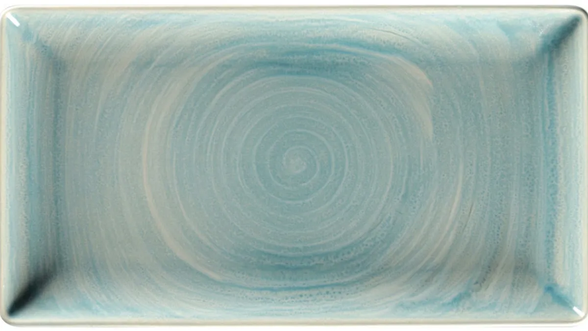 RAK Assiette plate rectangulaire Saphire porcelaine vitrifiée 33,8x18,3 cm stone Spot Discount