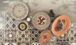Assiette plate rectangulaire Argila Décor Cartagena porcelaine 33,8x18,3 cm Earth - RAK