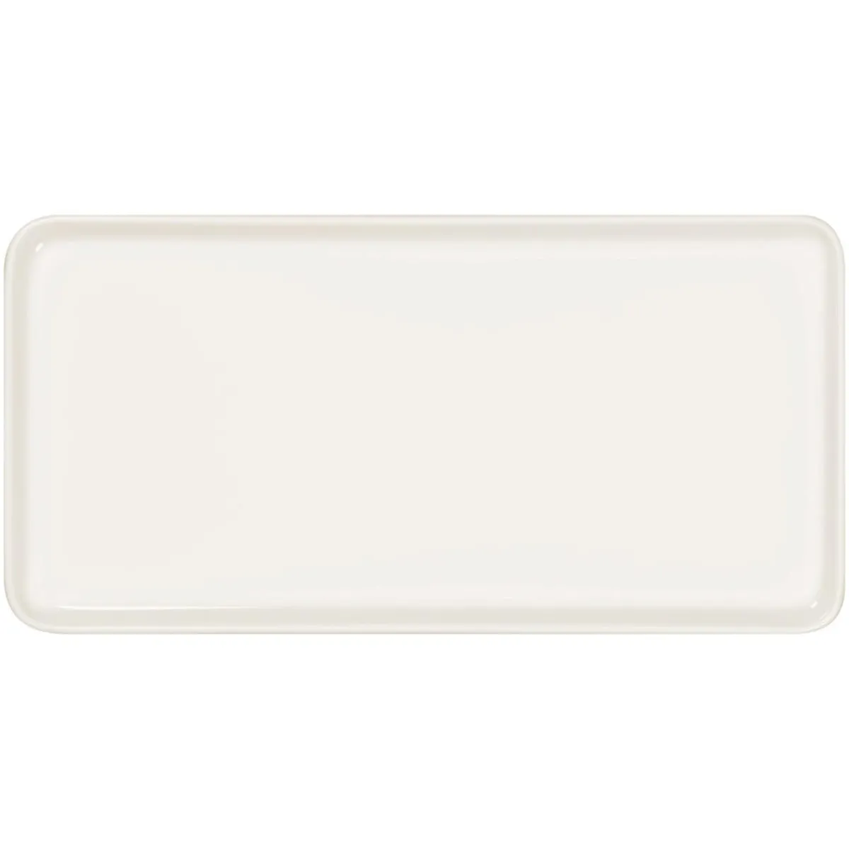 Assiette plate rectangulaire blanc porcelaine 32x16 cm Fractal - RAK Clearance