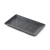 Assiette plate rectangulaire noir porcelaine culinaire 22x14 cm Basalt - REVOL Sale