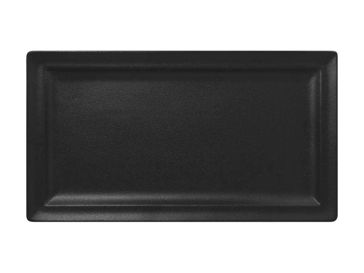 RAK Assiette plate rectangulaire noir porcelaine vitrifiée 38,5x21 cm Neo Fusion Online