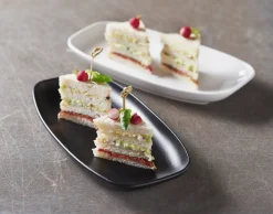 REVOL Assiette plate rectangulaire blanc porcelaine culinaire 24x12,5 cm Club Discount