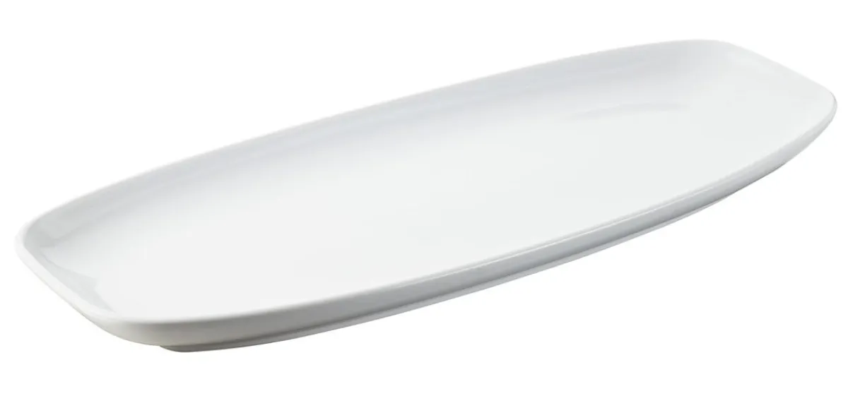 REVOL Assiette plate rectangulaire blanc porcelaine culinaire 24x12,5 cm Club Discount
