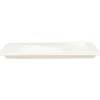 Assiette plate rectangulaire blanc porcelaine vitrifiée 32,1x24 cm Create - RAK New