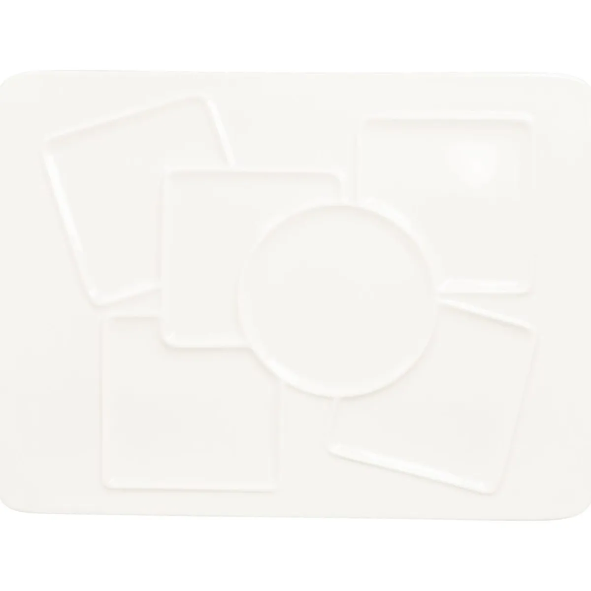 RAK Assiette plate rectangulaire blanc porcelaine vitrifiée 37,2x27,5 cm Create Hot