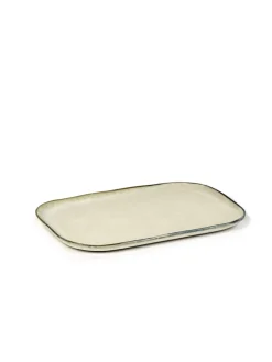SERAX Assiette plate rectangulaire ivoire grès émaillé 32x23 cm Merci Best