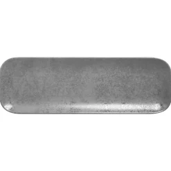 RAK Assiette plate rectangulaire gris porcelaine vitrifiée 33,2x10,8 cm Shale New