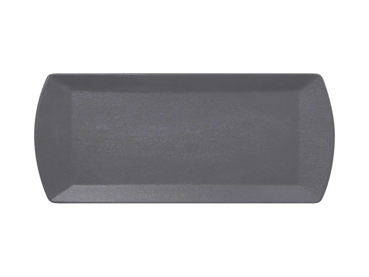 RAK Assiette plate rectangulaire Gris stone porcelaine vitrifiée 35x15 cm Neo Fusion Hot