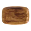 Assiette plate rectangulaire Vintage Copper porcelaine vitrifiée 34,4x23,4 cm Stonecast Patina - CHURCHILL