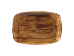 Assiette plate rectangulaire Vintage Copper porcelaine vitrifiée 34,4x23,4 cm Stonecast Patina - CHURCHILL