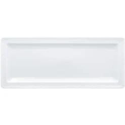Assiette plate rectangulaire blanc porcelaine 29,1x12,1 cm Charm - RAK Outlet