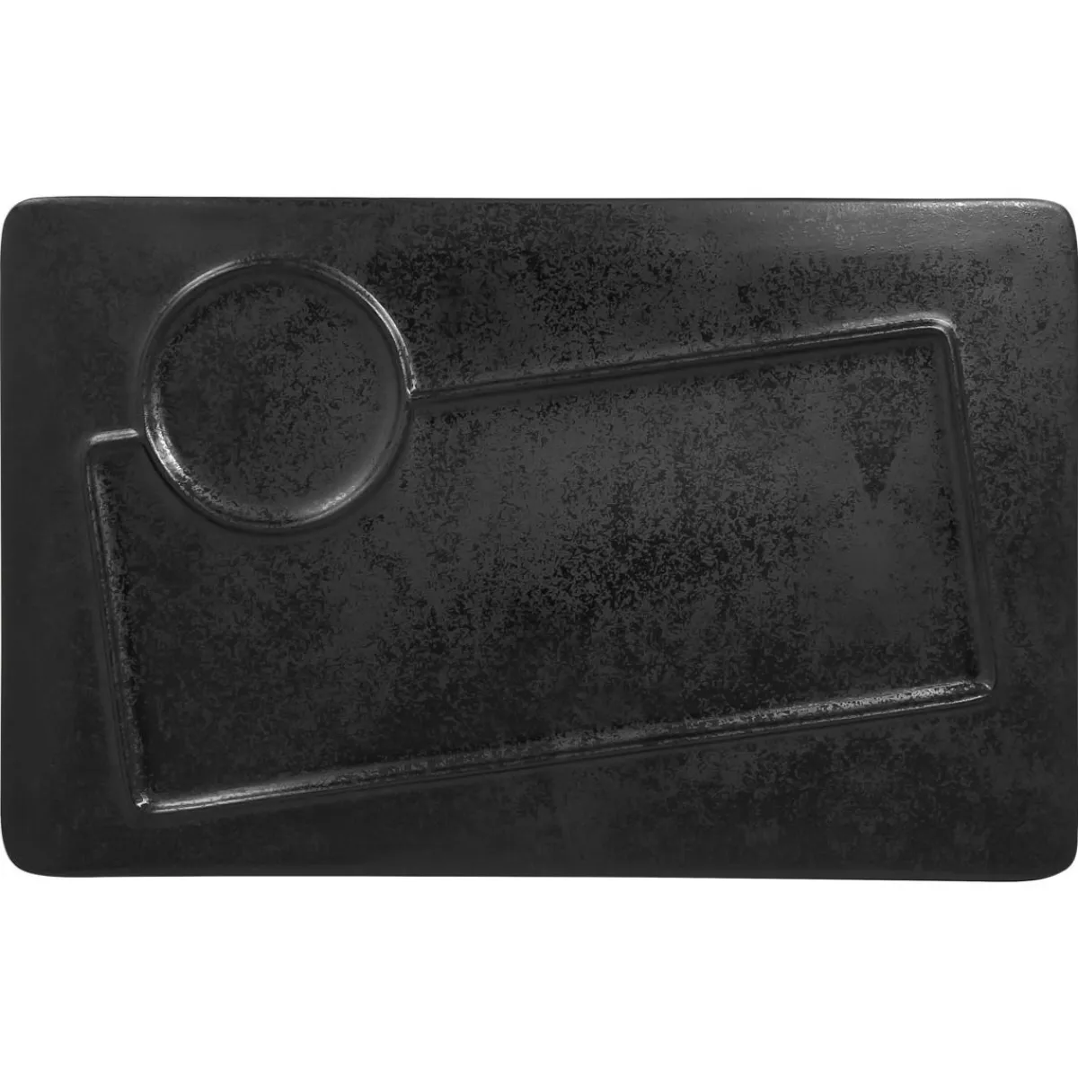 Assiette plate rectangulaire noir porcelaine vitrifiée 35,3x22,1 cm Create - RAK