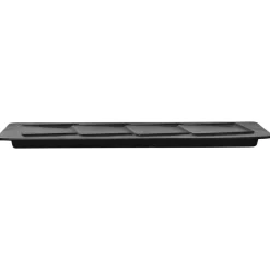 RAK Assiette plate rectangulaire noir porcelaine vitrifiée 37,5x14,5 cm Create Discount