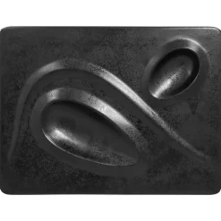 RAK Assiette plate rectangulaire noir porcelaine vitrifiée 32,1x24 cm Create Hot