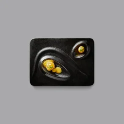 RAK Assiette plate rectangulaire noir porcelaine vitrifiée 32,1x24 cm Create Hot
