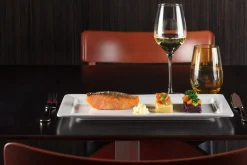 Assiette plate rectangulaire blanc porcelaine vitrifiée 24x12,5 cm Access - RAK Best