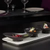 Assiette plate rectangulaire ivoire porcelaine vitrifiée 46x18 cm Aurea - RAK New