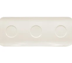 Assiette plate rectangulaire ivoire porcelaine vitrifiée 46x18 cm Aurea - RAK New