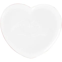 Assiette plate relief blanc porcelaine 28,3x25 cm  Cliché - RAK Discount