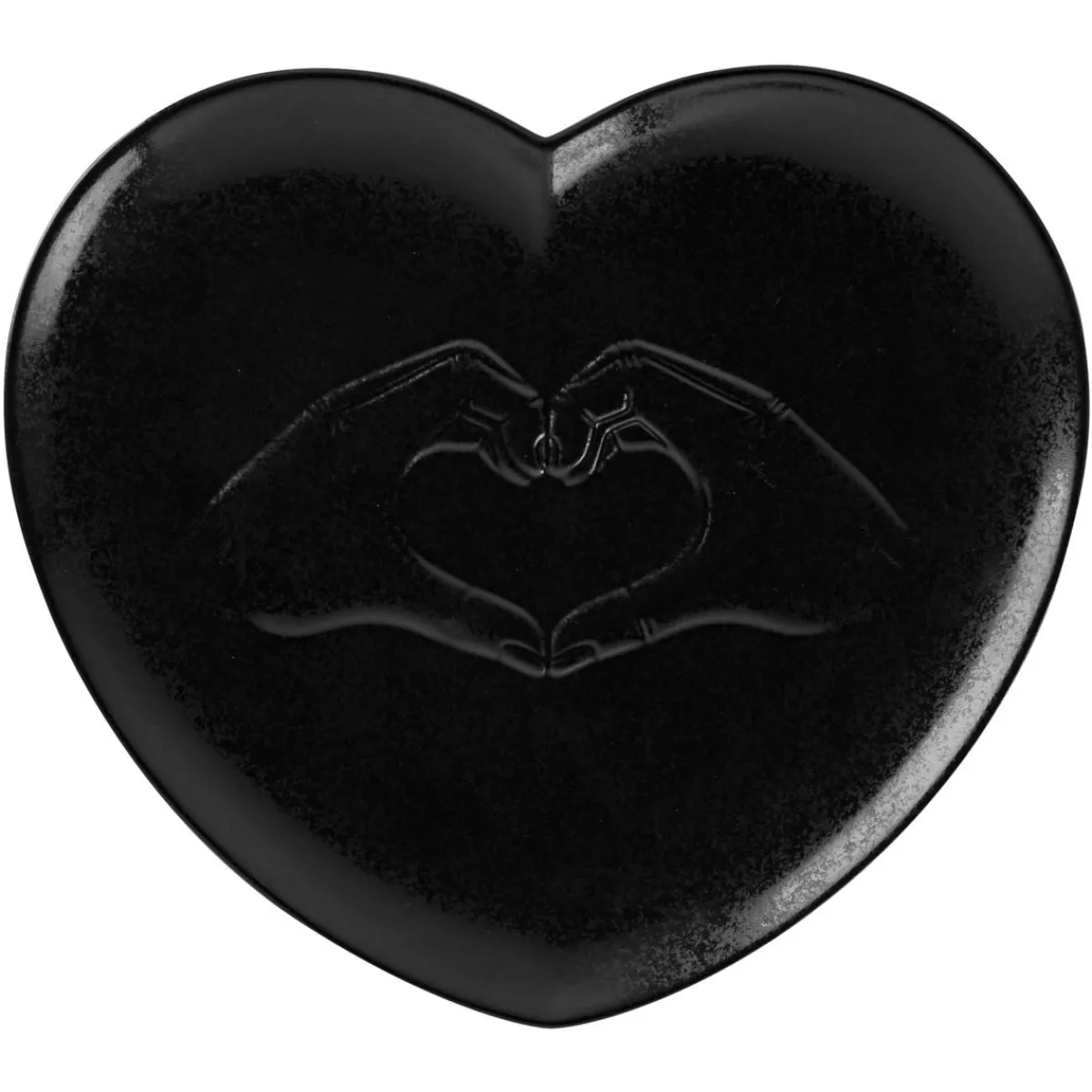 Assiette plate relief noir porcelaine 28,3x25 cm Cliché - RAK Hot