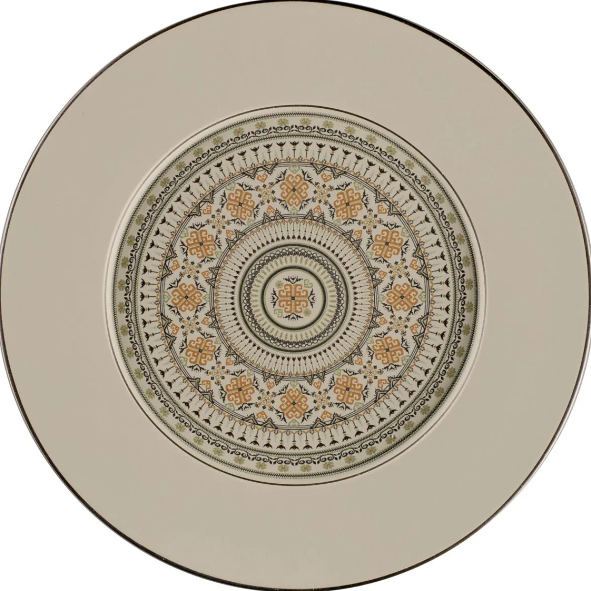Assiette plate rond Argila Décor Genoa porcelaine Ø 32,5 cm Earth - RAK New