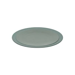 DEGRENNE Assiette plate rond argile verte grès émaillé Ø 29 cm Bahia Clearance