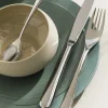DEGRENNE Assiette plate rond argile verte grès émaillé Ø 23 cm Bahia Clearance