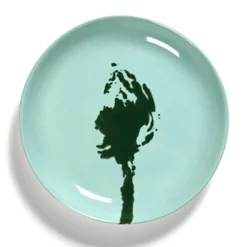 Assiette plate rond azure artichaut vert grès émaillé Ø 16 cm Feast By Ottolenghi - SERAX Sale