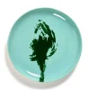 Assiette plate rond azure artichaut vert grès émaillé Ø 22,5 cm Feast By Ottolenghi - SERAX Outlet