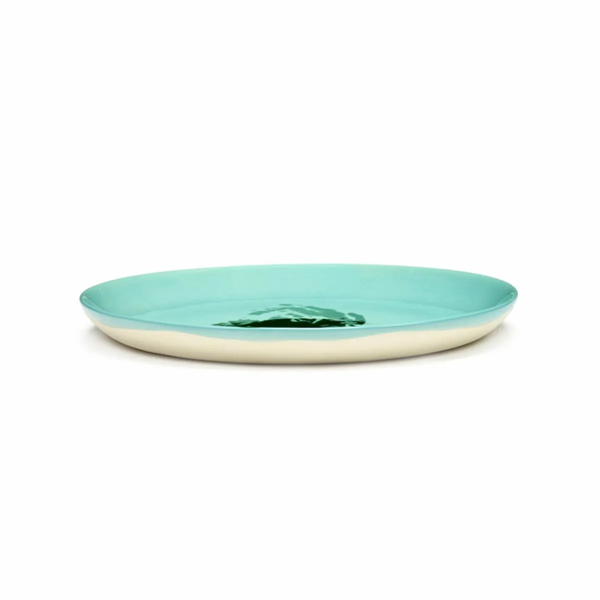 Assiette plate rond azure artichaut vert grès émaillé Ø 22,5 cm Feast By Ottolenghi - SERAX Outlet