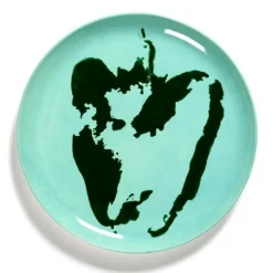 Assiette plate rond azure poivron vert grès émaillé Ø 26,5 cm Feast By Ottolenghi - SERAX Discount
