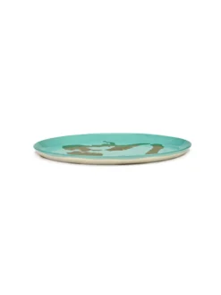 SERAX Assiette plate rond azure poivron or grès émaillé Ø 35 cm Feast By Ottolenghi Sale