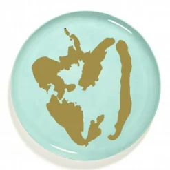 SERAX Assiette plate rond azure poivron or grès émaillé Ø 35 cm Feast By Ottolenghi Sale
