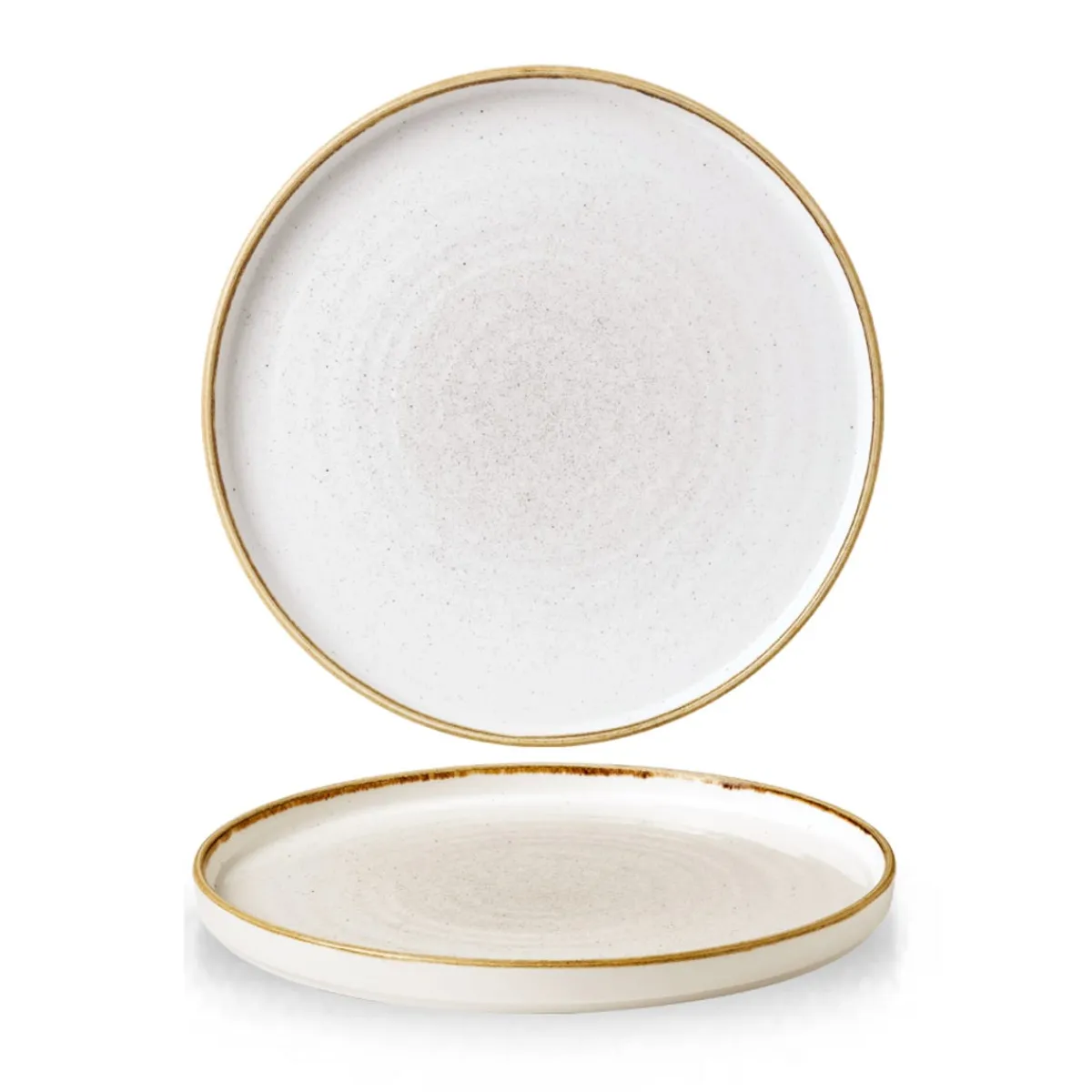 Assiette plate rond barley white porcelaine vitrifiée Ø 26 cm Stonecast Barley - CHURCHILL New