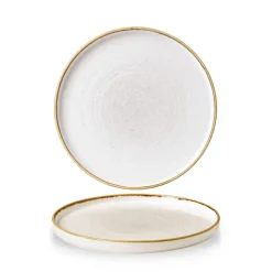 Assiette plate rond barley white porcelaine vitrifiée Ø 21 cm Stonecast Barley - CHURCHILL Sale