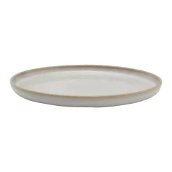 ACCOLADE Assiette plate rond beige grès émaillé Ø 28 cm Sand Outlet