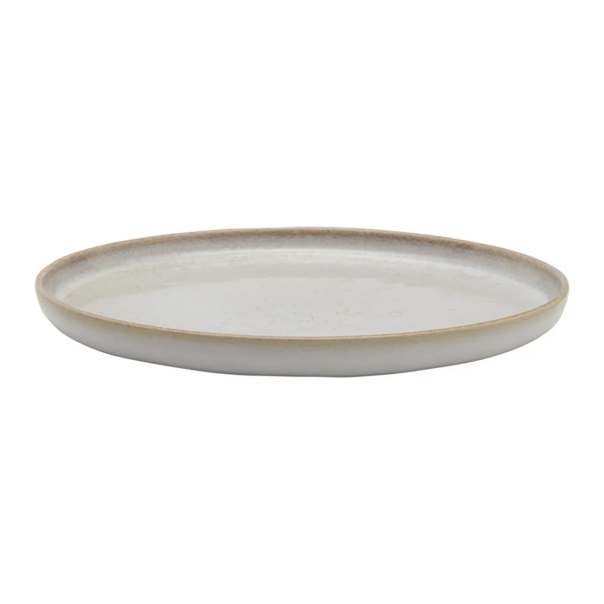 ACCOLADE Assiette plate rond beige grès émaillé Ø 28 cm Sand Outlet