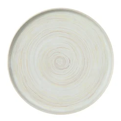 ACCOLADE Assiette plate rond beige grès émaillé Ø 28 cm Aurora New