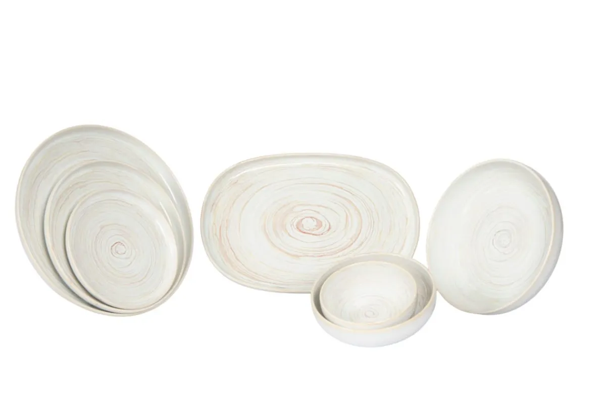 ACCOLADE Assiette plate rond beige grès émaillé Ø 17 cm Aurora Best