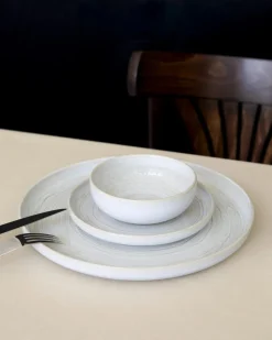ACCOLADE Assiette plate rond beige grès émaillé Ø 17 cm Aurora Best