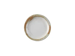 DUDSON Assiette plate rond beige porcelaine vitrifiée Ø 20,3 cm Finca Sanstone New