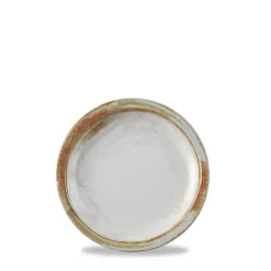 Assiette plate rond beige porcelaine vitrifiée Ø 23 cm Finca Sanstone - DUDSON New