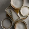 DUDSON Assiette plate rond beige porcelaine vitrifiée Ø 25,5 cm Finca Sanstone Discount