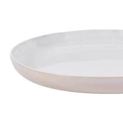 Assiette plate rond Beige rosé grès émaillé Ø 27 cm Pearl - PRO.MUNDI Discount