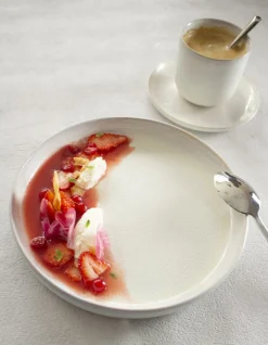 Assiette plate rond Beige rosé grès émaillé Ø 21,4 cm Pearl - PRO.MUNDI Clearance