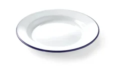 HENDI Assiette plate rond blanc acier émaillé Ø 24 cm Sale